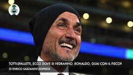 Spalletti-Totti, presto l'incontro. Parigi, Sinner si ritira