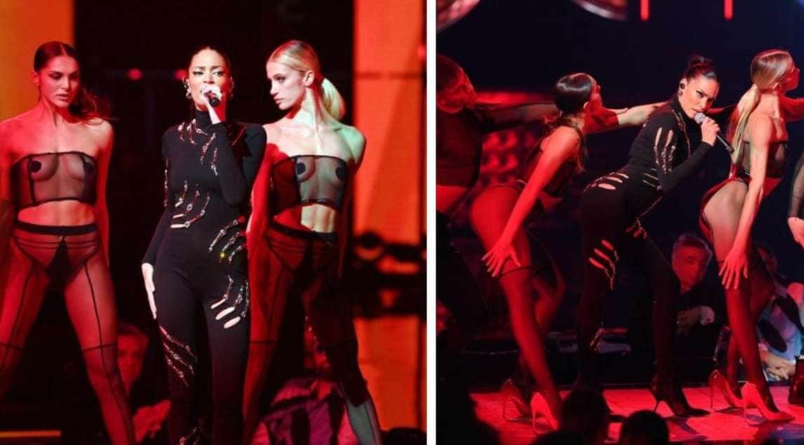 Elodie a X Factor incanta tra musica, balli sexy e ballerine nude