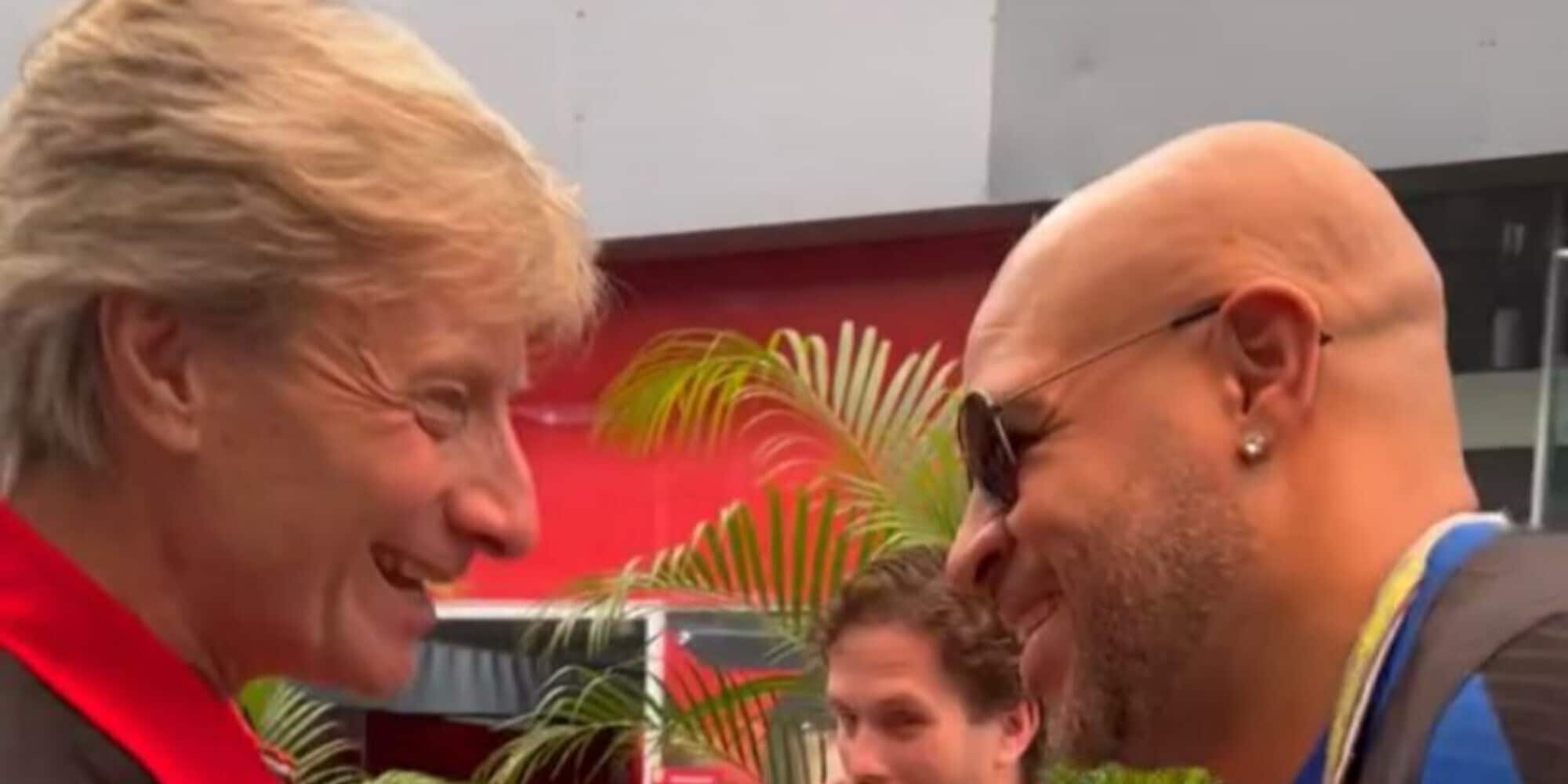 Adriano non dimentica l'Inter: al GP del Brasile fa impazzire anche la Ferrari