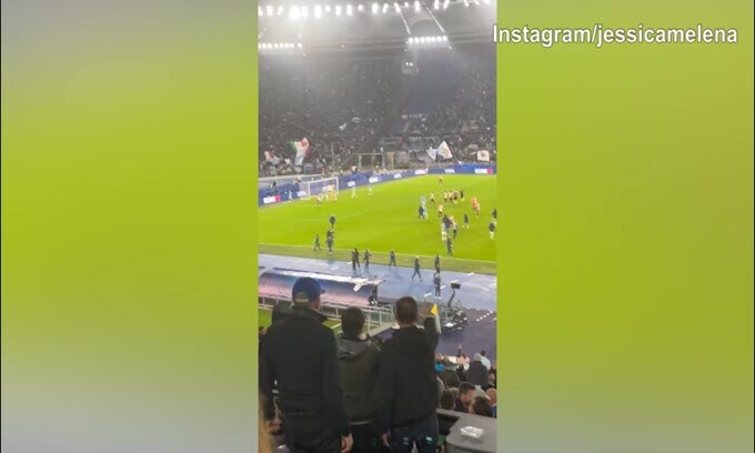La Lazio vince, Immobile segna: l'esultanza dalla tribuna di Jessica