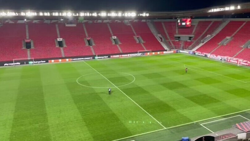 Slavia-Roma, ecco l'interno dello stadio Fortuna Arena