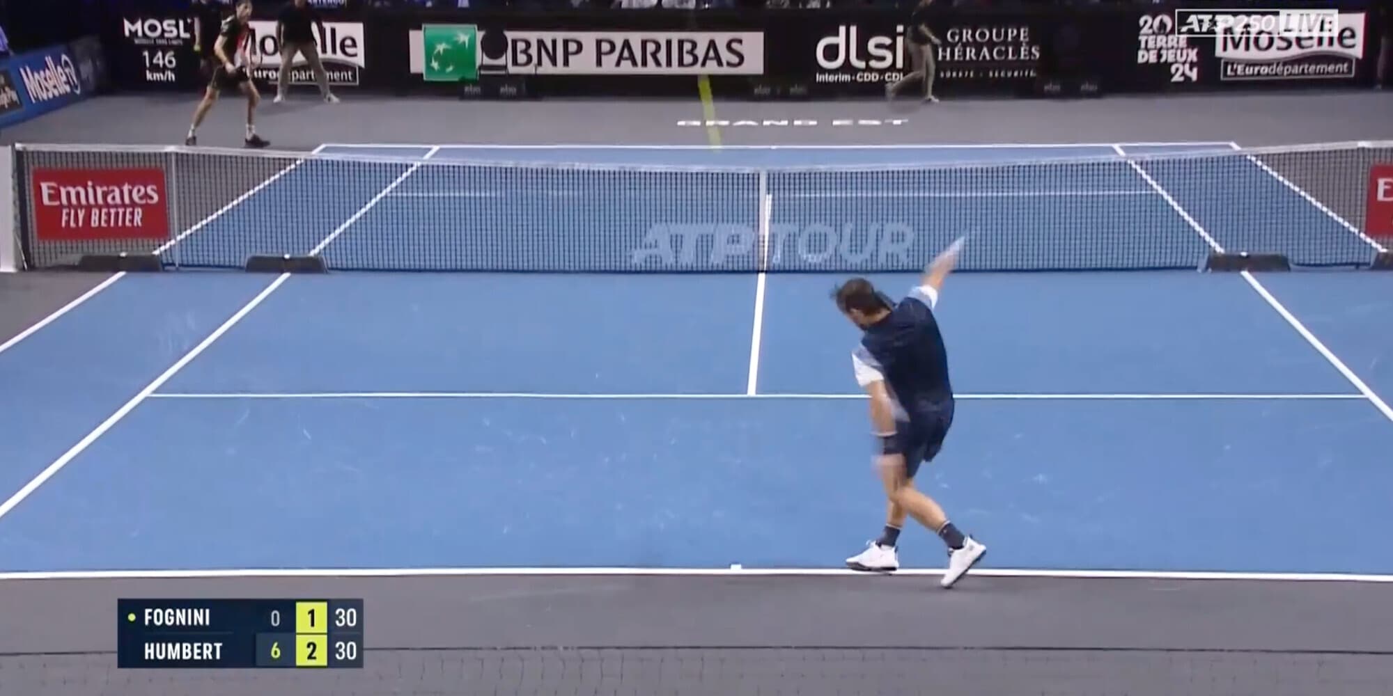 Fognini, gesto di frustrazione: si prende il warning nel secondo set