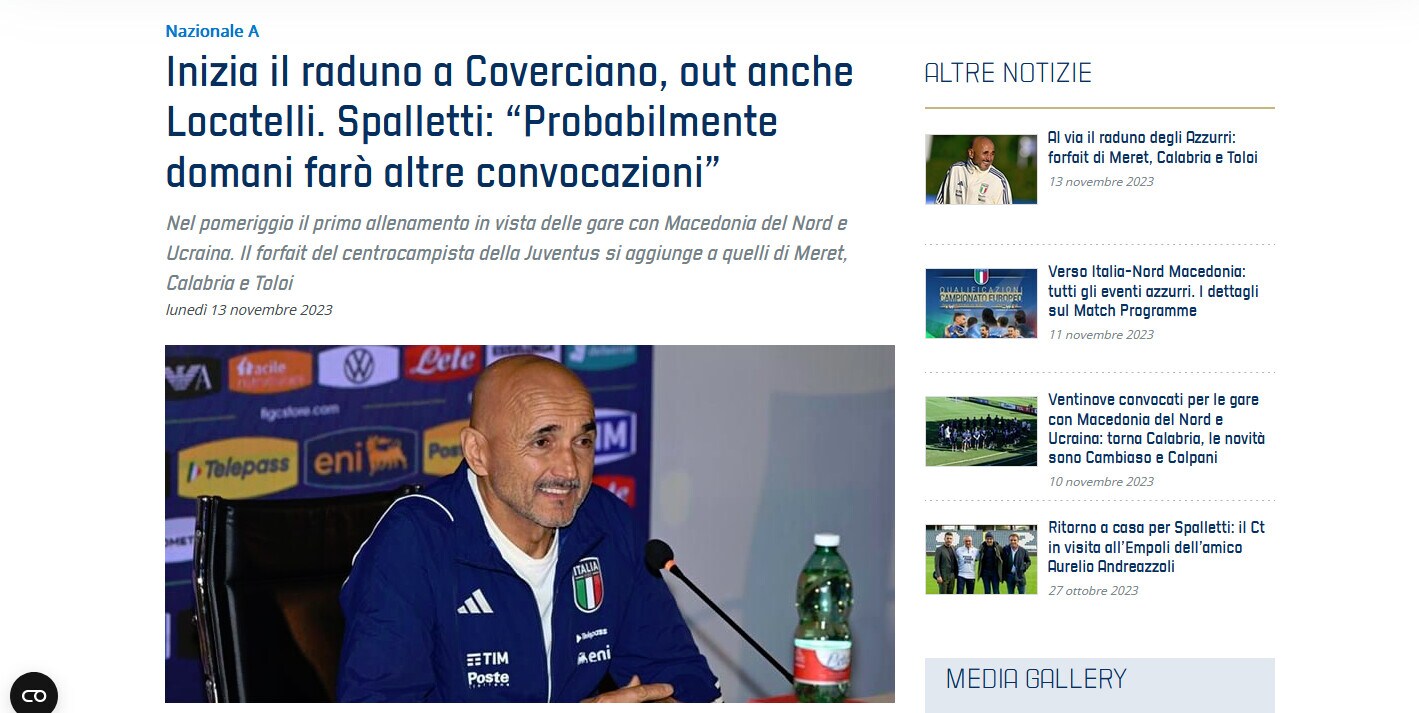 Nazionale, tegola Locatelli: il centrocampista lascia il ritiro
