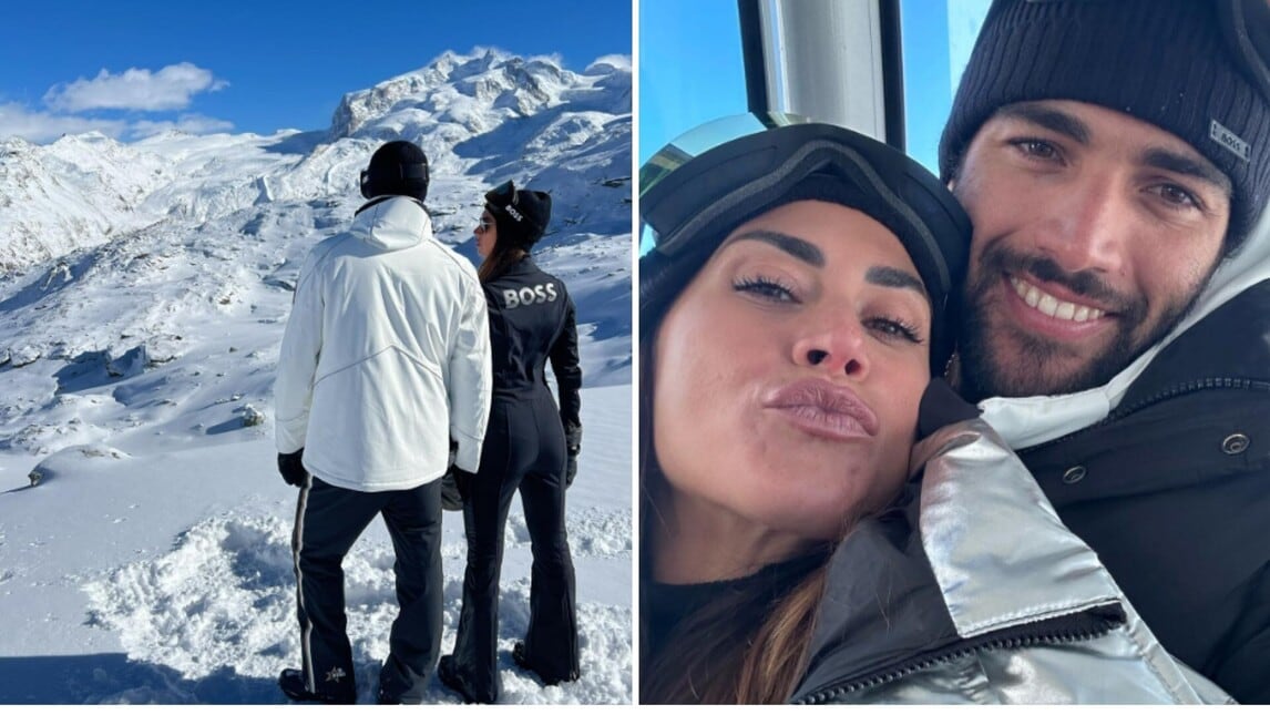 Berrettini e Melissa Satta, le foto della vacanza d'amore sulla neve