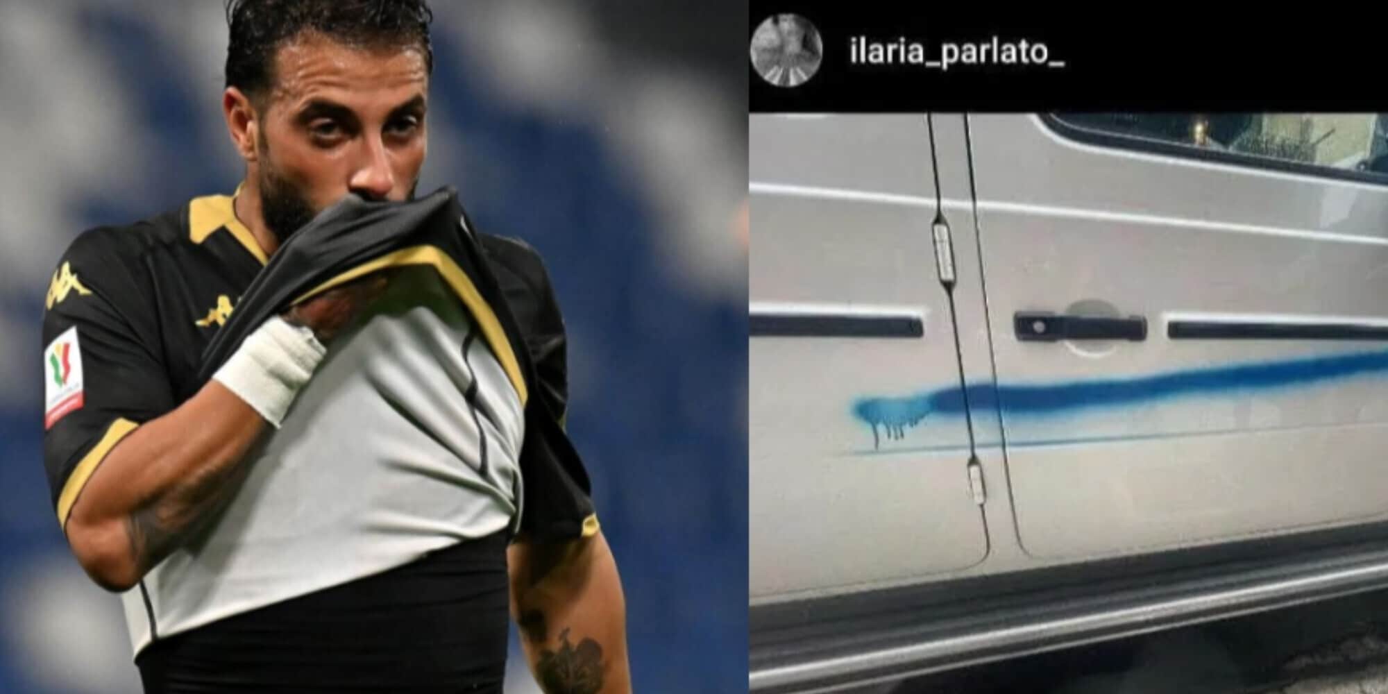 Brutta sorpresa per Daniele Verde: ritrova la Mercedes deturpata