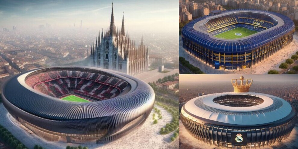 Da San Siro alla Bombonera, fino al Bernabeu: la top 10 degli stadi creati dall'IA