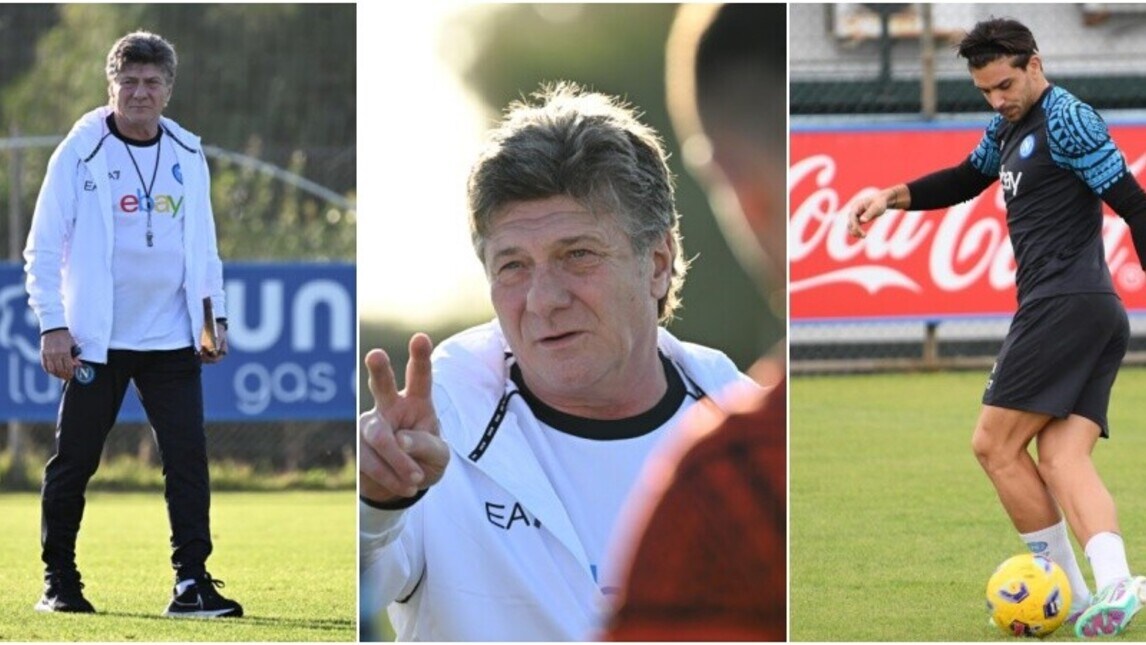 Napoli, le foto del primo allenamento di Mazzarri