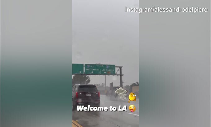 Los Angeles, il buongiorno bagnato di Alex Del Piero