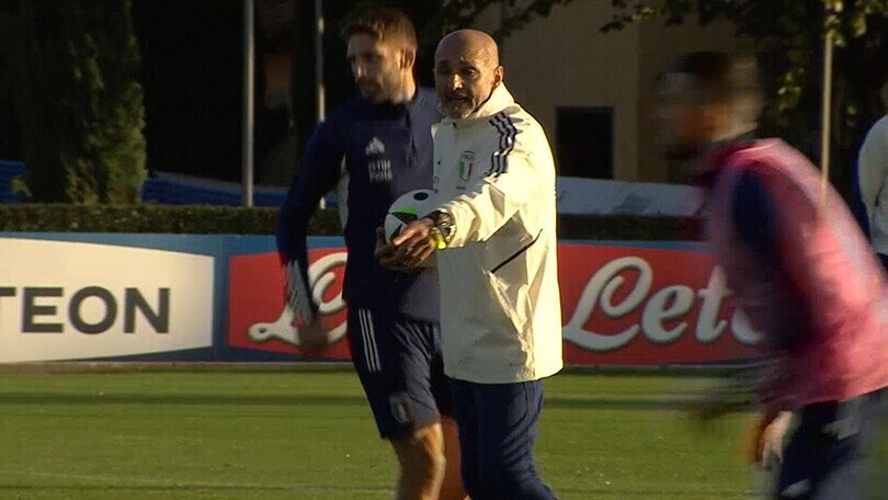 Allenamento a Coverciano per gli Azzurri