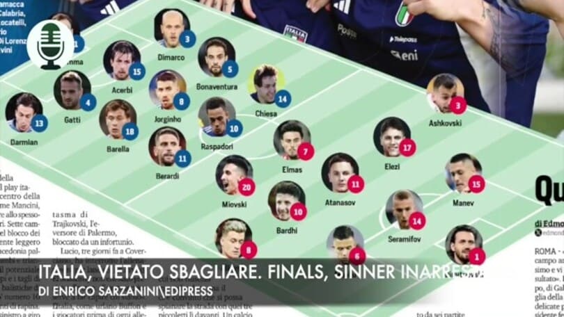 Italia, vietato sbagliare. Finals, Sinner è inarrestabile