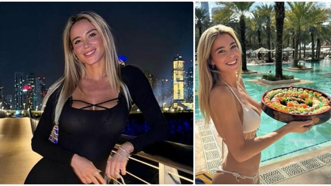Diletta a Dubai: il look sexy per il pranzo di sushi