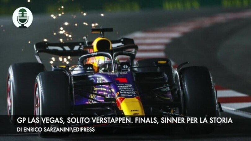 Gp Las Vegas, è ancora Verstappen. Tennis, Sinner per la storia