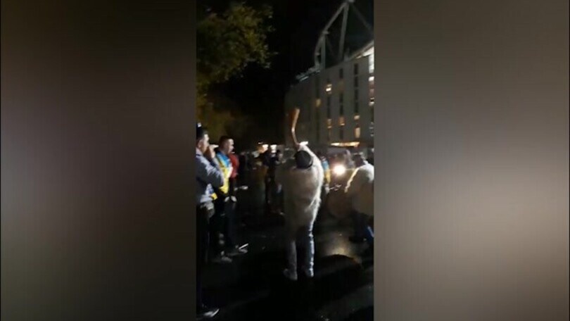 Ucraina, i tifosi alla BayArena per la partita con l'Italia