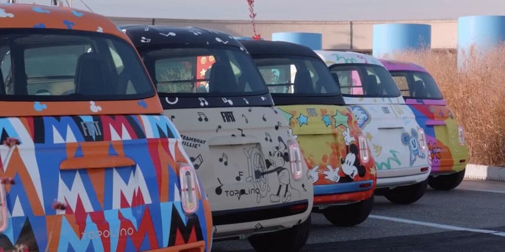 Fiat e la magia Disney con i 5 modelli Topolino