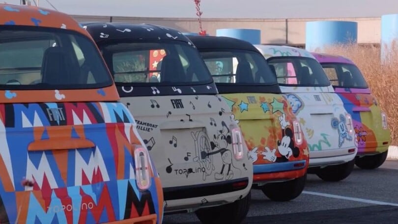 Fiat e la magia Disney con i 5 modelli Topolino
