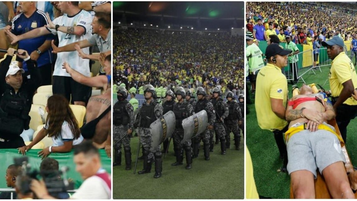 Brasile-Argentina, inferno al Maracanà: botte e cariche della polizia