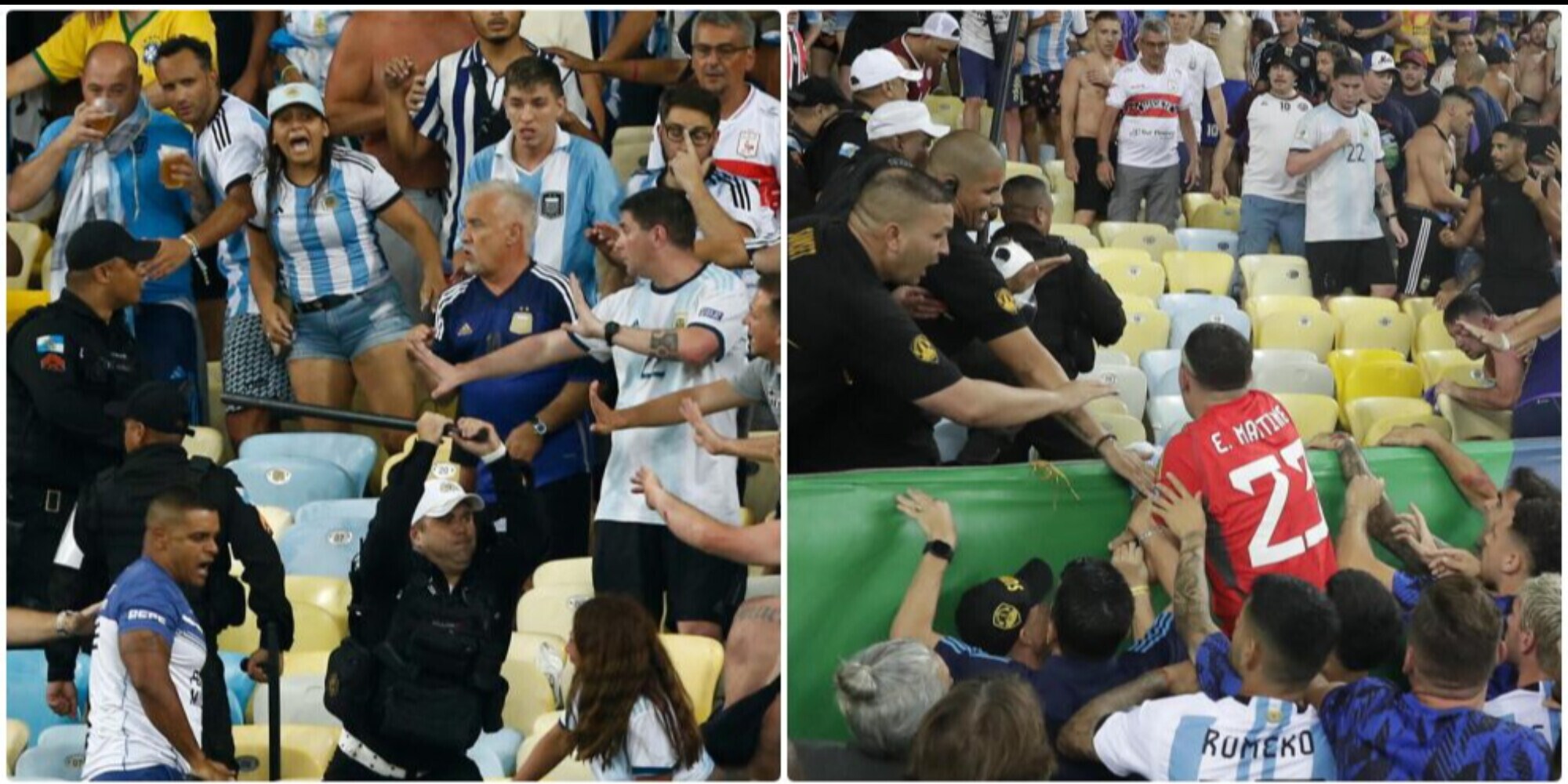 Brasile-Argentina horror: botte e scontri sugli spalti, Messi ritira la squadra