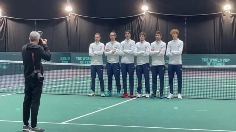 Coppa Davis, l'Italia al completo in posa per la foto ufficiale prima della fase finale