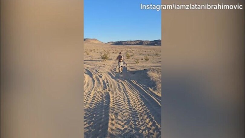 Ibrahimovic sui social: "Prima corsa nel deserto"