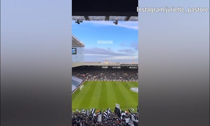 Newcastle-Chelsea, lady Tonali riprende la super coreografia bianconera