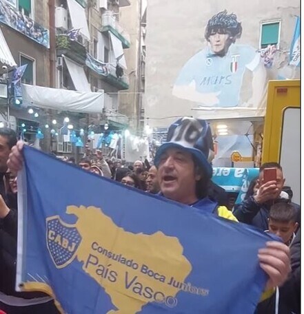 Maradona, show dei tifosi del Boca Juniors a Napoli