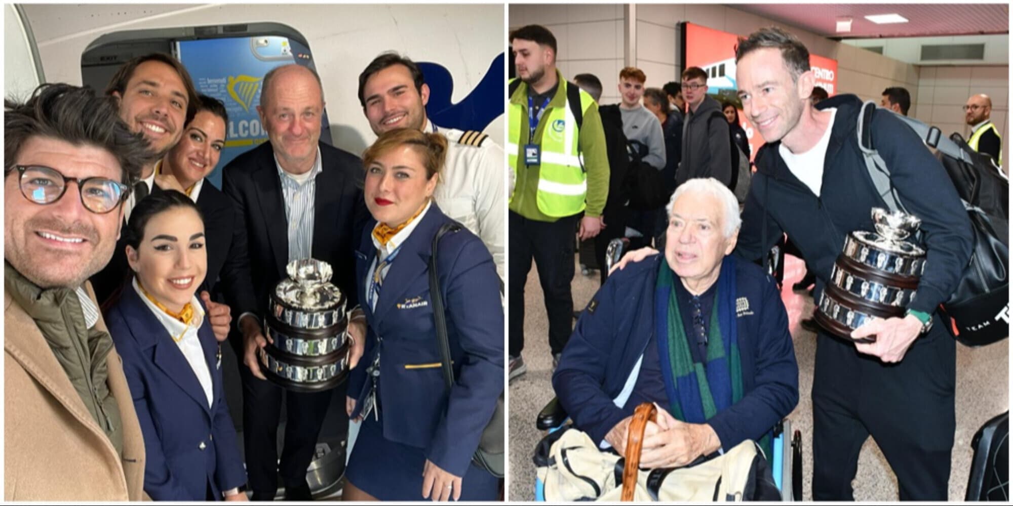La Coppa Davis torna in Italia con... Ryanair! Bagno di folla a Fiumicino