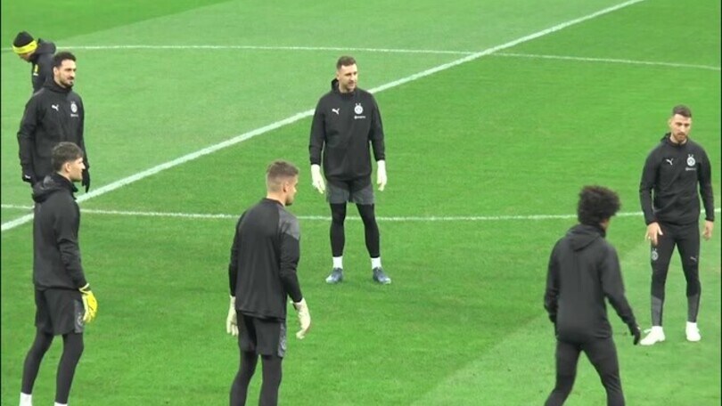 Milan-Borussia Dortmund, l'allenamento dei tedeschi a San Siro