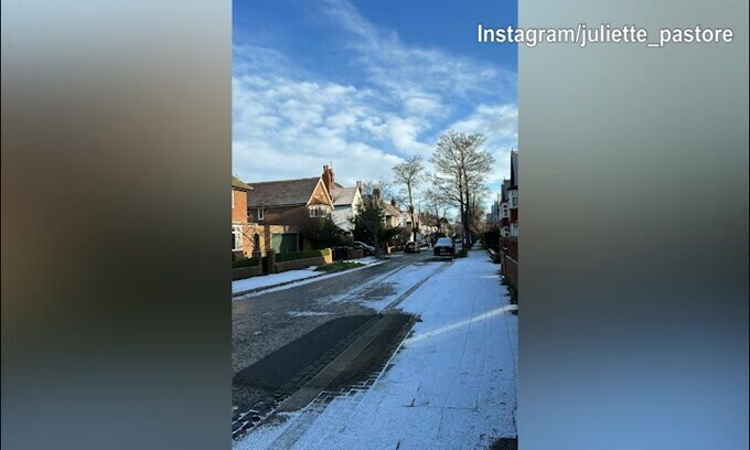 Neve a Newcastle, che paesaggio meraviglioso!