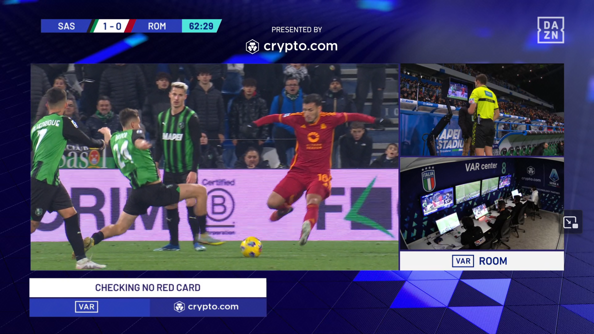 Il bruttissimo intervento di Boloca su Paredes in Sassuolo-Roma