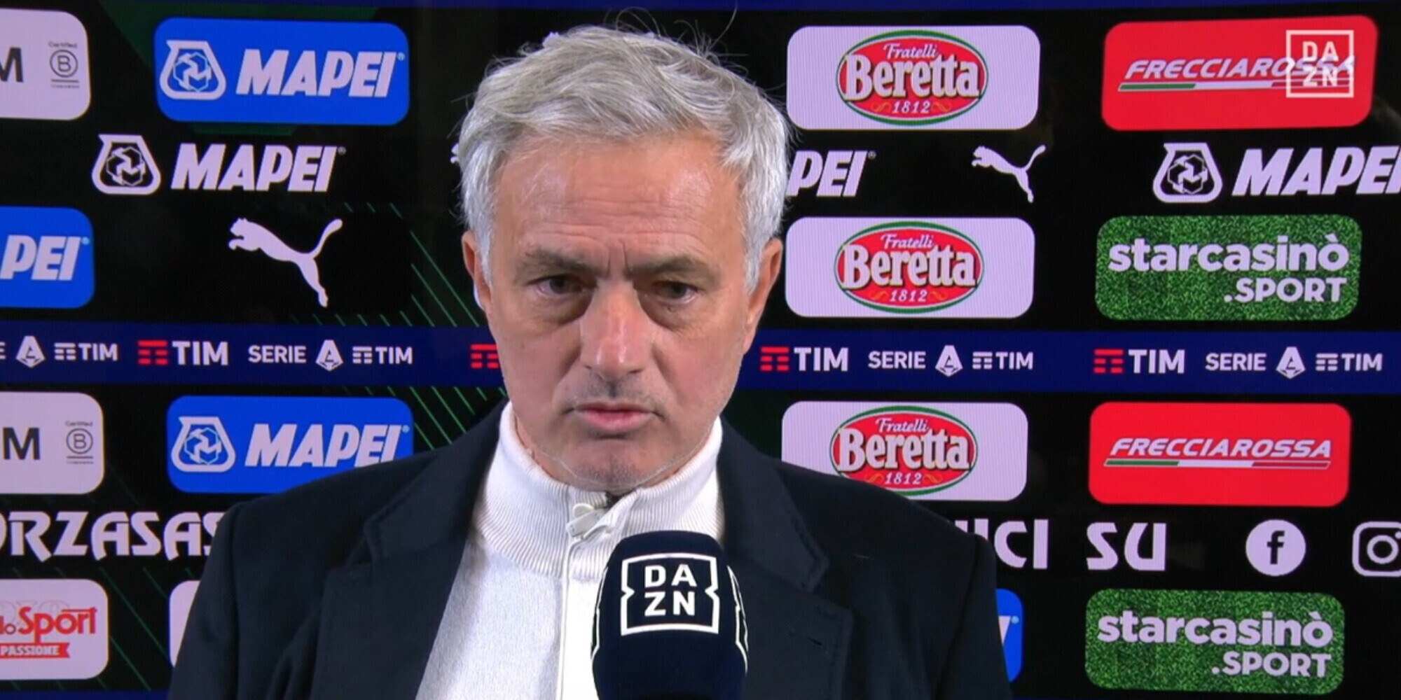 Clamoroso José Mourinho: parla in portoghese dopo Sassuolo-Roma!