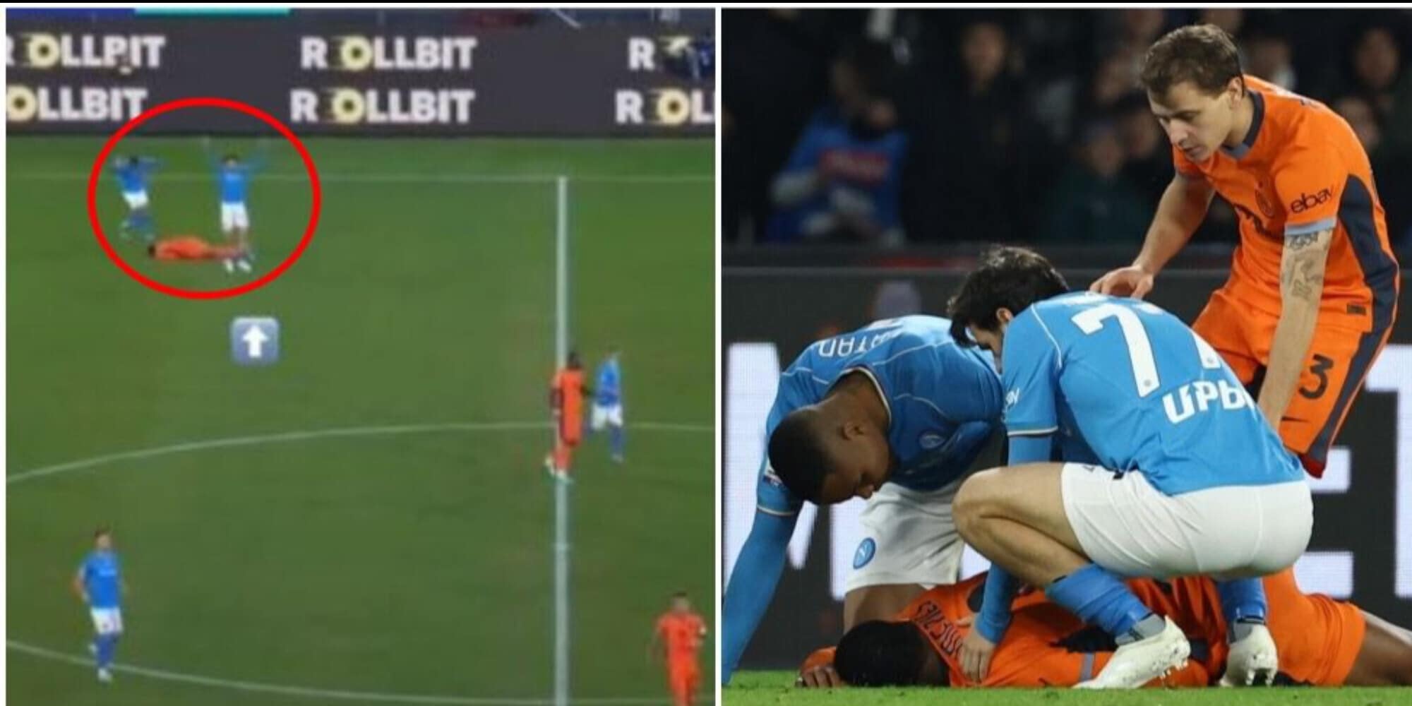 Kvaratskhelia, panico in Napoli-Inter: il gesto per Dumfries è da applausi
