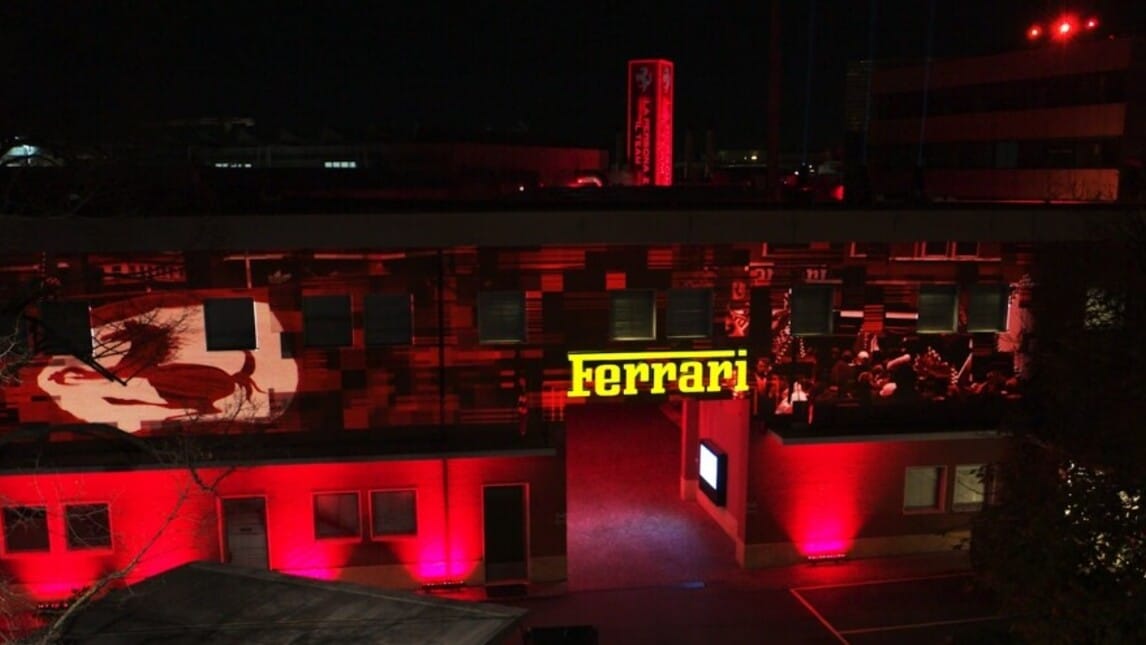 Il light show di Ferrari