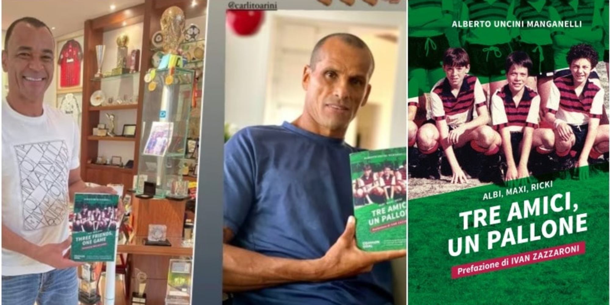 "Tre amici, un pallone", quanti campioni in posa con il libro!