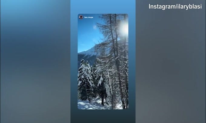 Bastian e Ilary Blasi a Saint Moritz, weekend in montagna