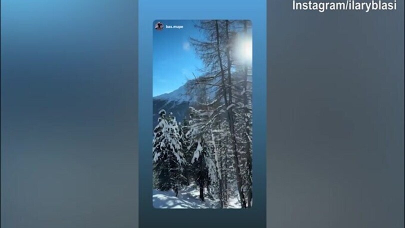 Bastian e Ilary Blasi a Saint Moritz, weekend in montagna