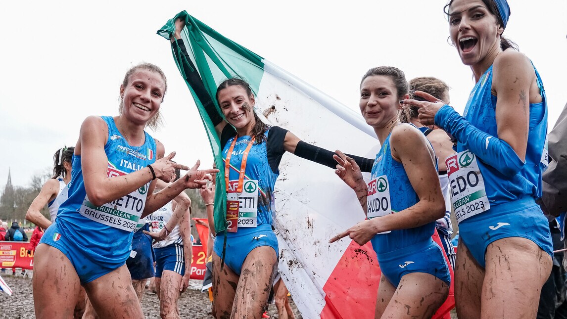 La grinta degli azzurri nel fango degli Europei di cross