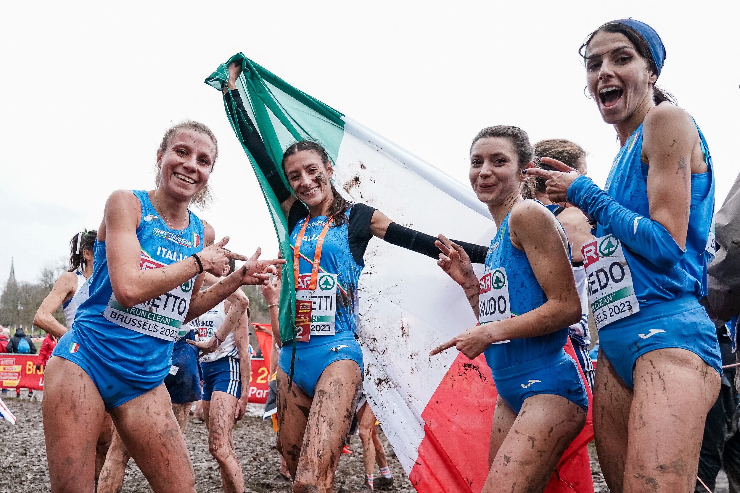 La grinta degli azzurri nel fango degli Europei di cross