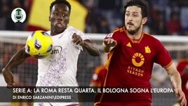 Serie A: la Roma resta quarta. Il Bologna sente profumo d'Europa