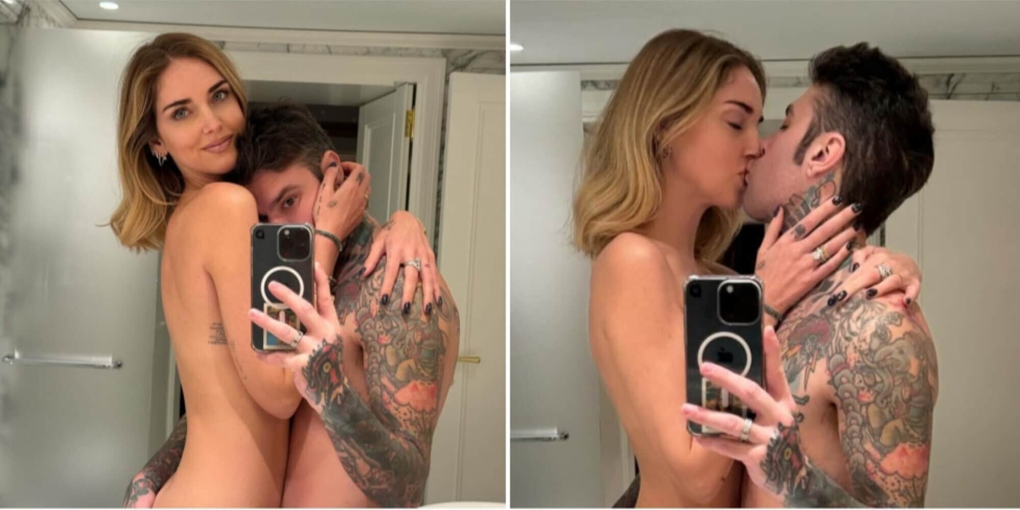 Chiara Ferragni e Fedez, selfie nudi allo specchio: è polemica sui social