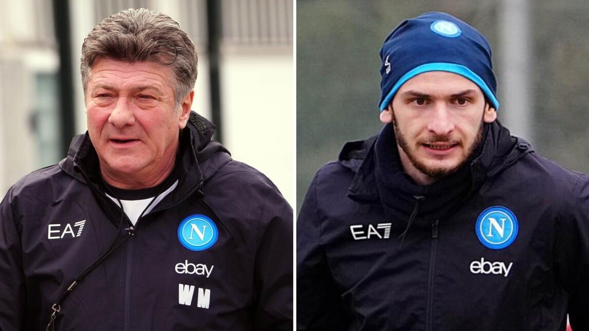 Napoli, Osimhen assente ma c'è Kvaratskhelia: foto dell'allenamento