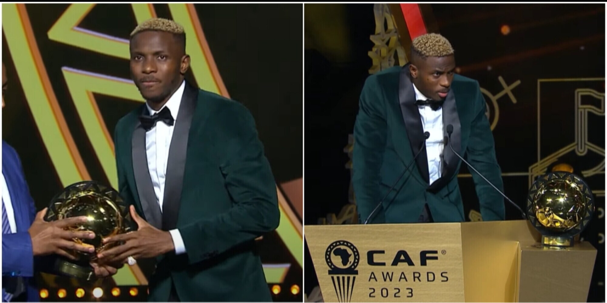 Trionfo di Osimhen nel Pallone d'oro africano: battuti Salah e Hakimi
