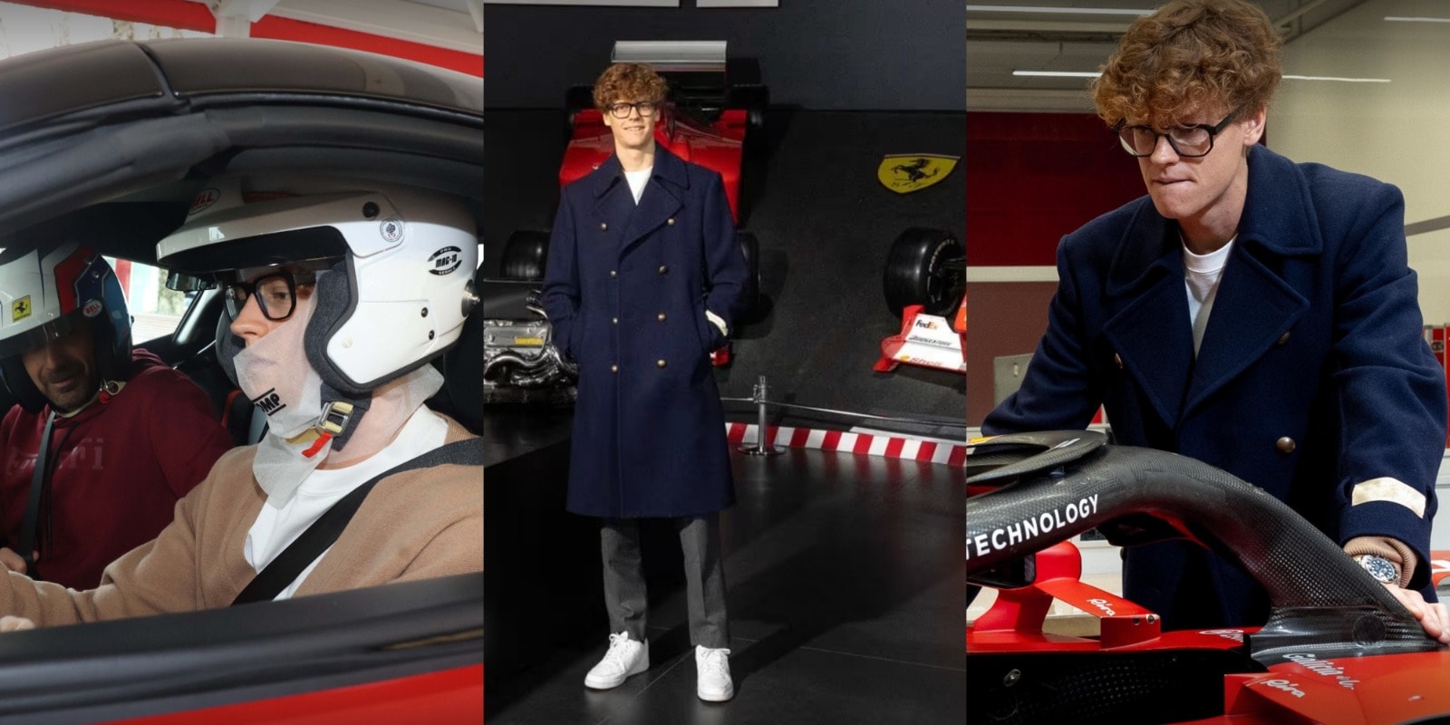 Sinner e la Ferrari, amore a prima vista: Jannik show a Maranello!