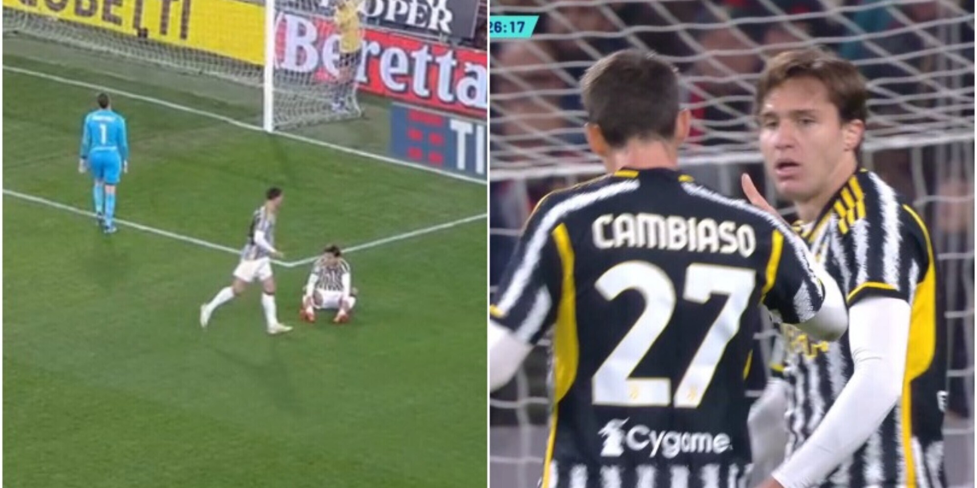Siparietto tra Vlahovic e Chiesa prima del rigore in Genoa-Juve: "Te la senti?"