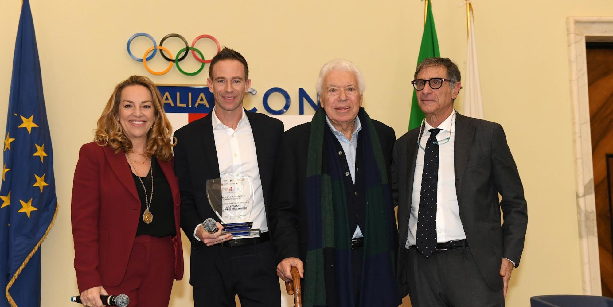 Premio ASI Sport&Cultura: vince la Nazionale di Coppa Davis. Volandri premiato da PIetrangeli