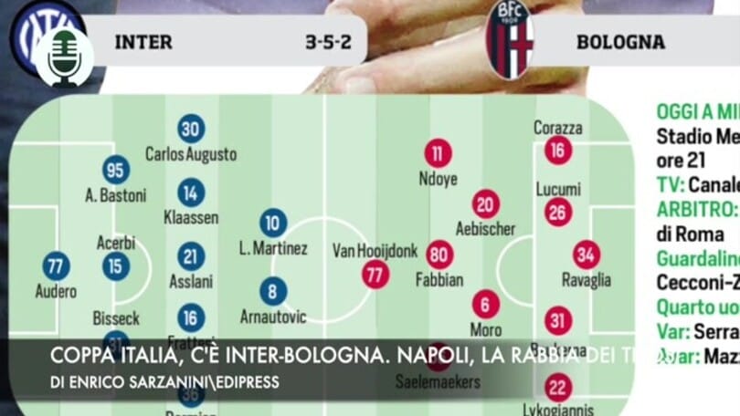 Coppa Italia, c'è Inter-Bologna. Mourinho: "Possiamo dare di più"