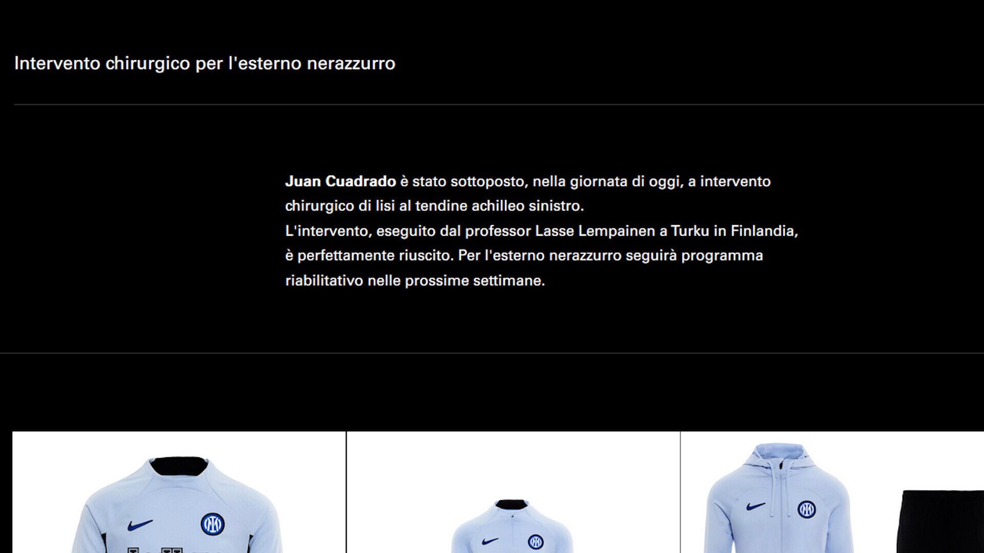 Inter, operazione perfettamente riuscita per Cuadrado