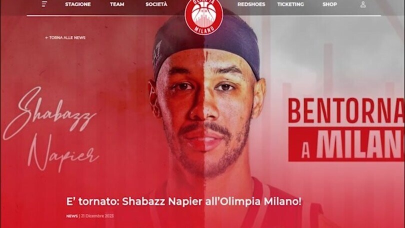 Olimpia Milano, ufficiale il ritorno di Shabazz Napier