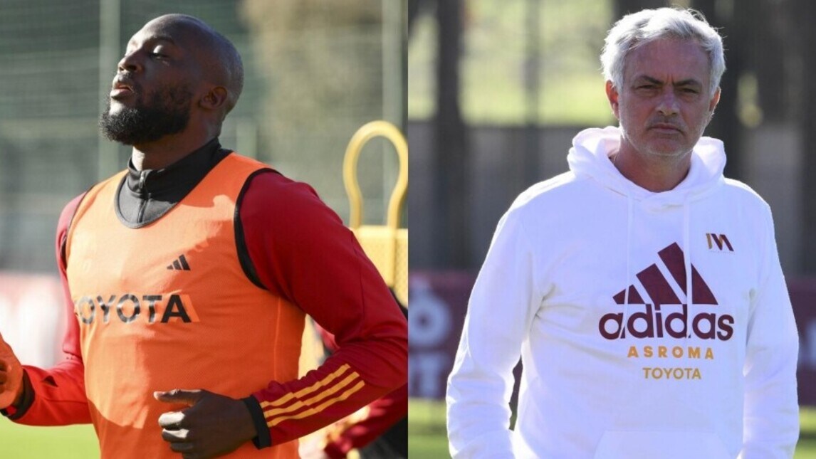 Roma, l'allenamento verso il Napoli: Lukaku e Mourinho, concentrazione massima