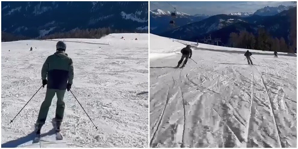 Sinner 'tradisce' il tennis con gli sci: il video è virale
