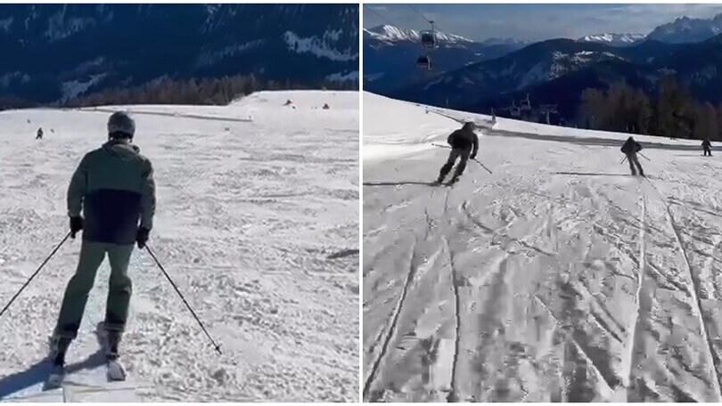 Sinner 'tradisce' il tennis con gli sci: il video è virale